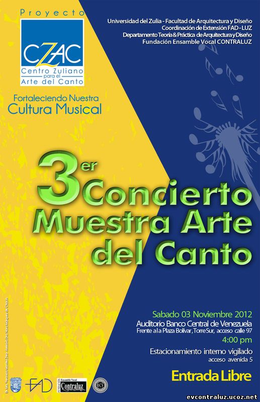 3er Concierto Muestra Arte del Canto, 2012
